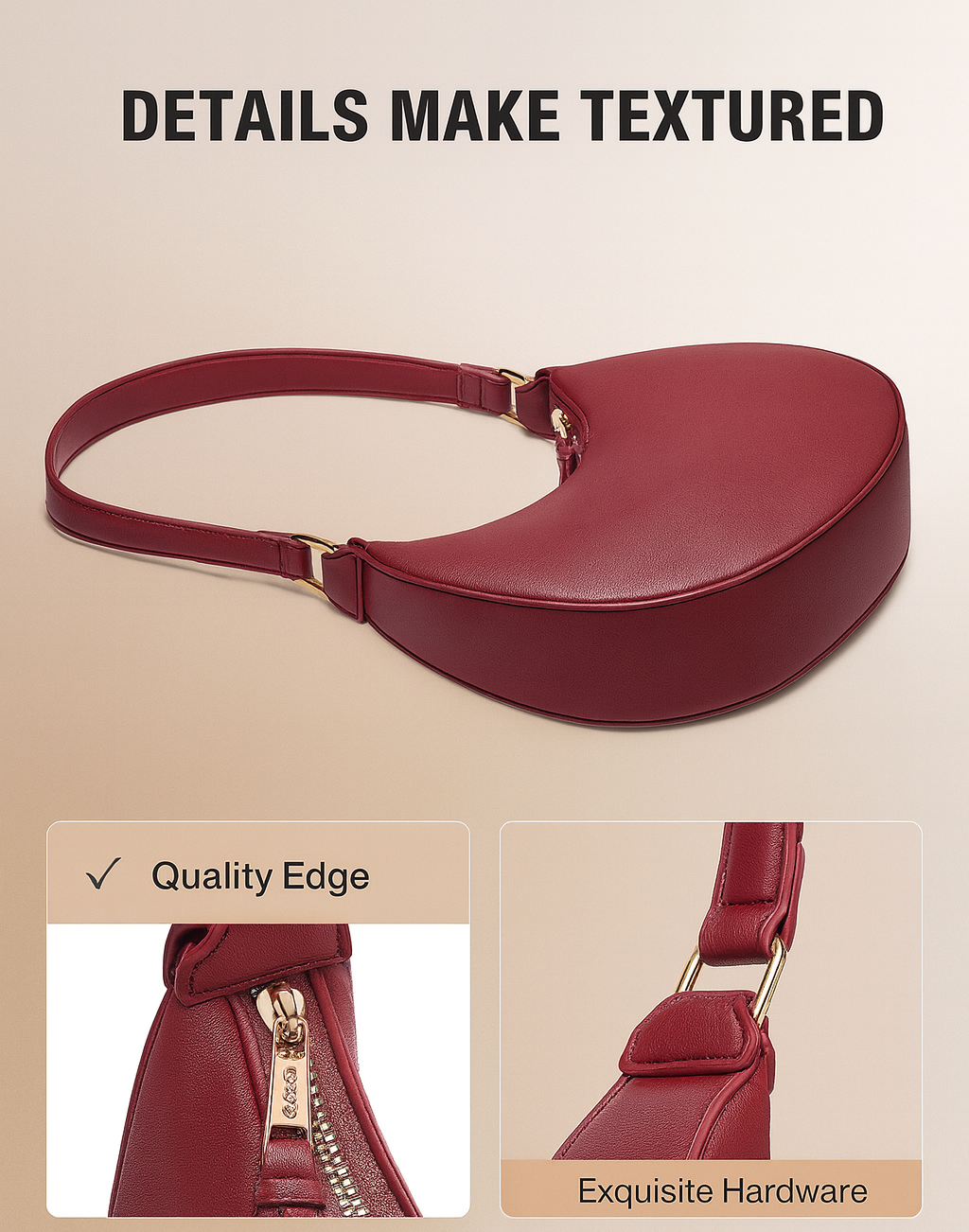 Lunara Crescent Shoulder Bag