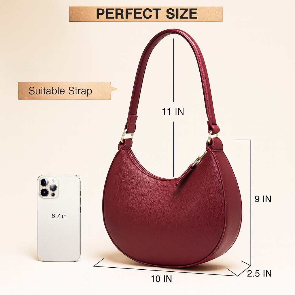 Lunara Crescent Shoulder Bag